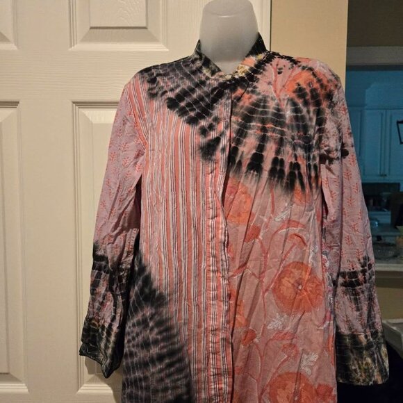 V. De. Vinster Patchwork Tie and Dye Dress Size Medium - Picture 4 of 16
